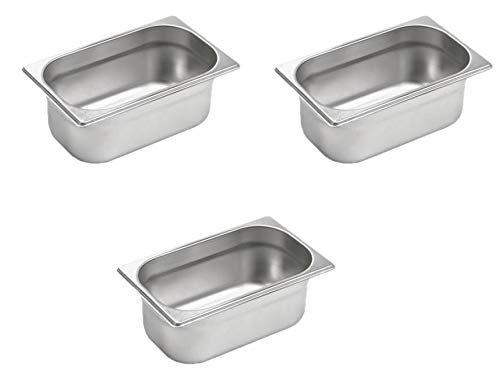 GN-Behälter 1/3-100 mm Edelstahl 3 Stk. GN-Behälter 1/3-100 mm Edelstahl 3 Stk. von TAMLED