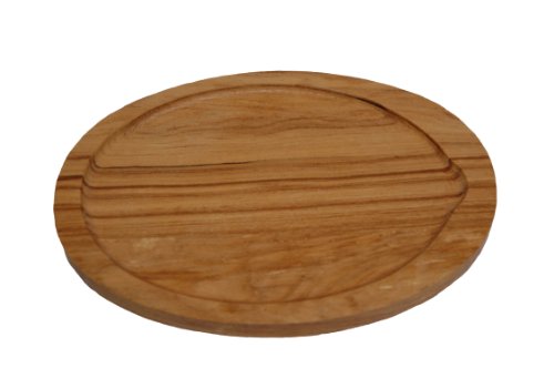 Holzuntersetzer für Servierpfanne oval aus Gusseisen mit festem Griff von TAMLED