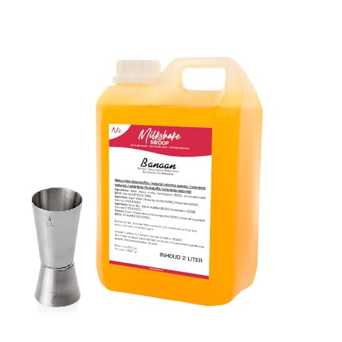 Milchshake Sirup Banane im 2 l Kanister + hochwertigem Doppelmaß von TAMLED