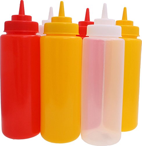 Quetschflasche 6er Set rot gelb weiß von TAMLED