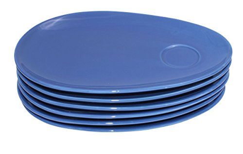 TAMLED Frühstücksteller mit Vertiefung blau Set von TAMLED