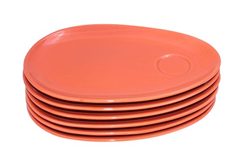 TAMLED Frühstücksteller mit Vertiefung orange Set von TAMLED