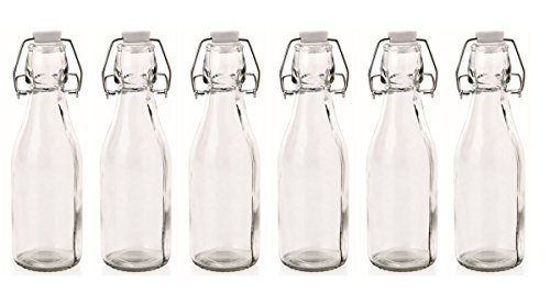 TAMLED Glasflasche mit Bügelverschluss 250 ml 6er Set von TAMLED