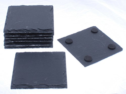 TAMLED Naturschieferplatte 10x10 cm 8er Set von TAMLED