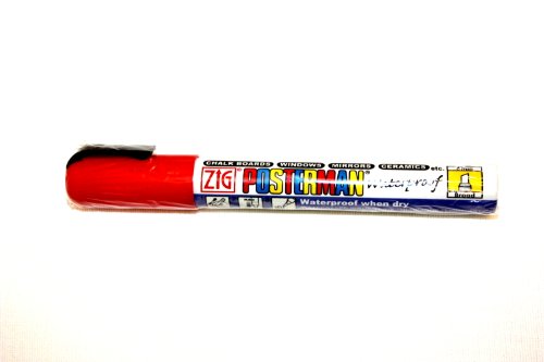 TAMLED Posterman Glasschreiber 5 mm rot wasserfest von TAMLED
