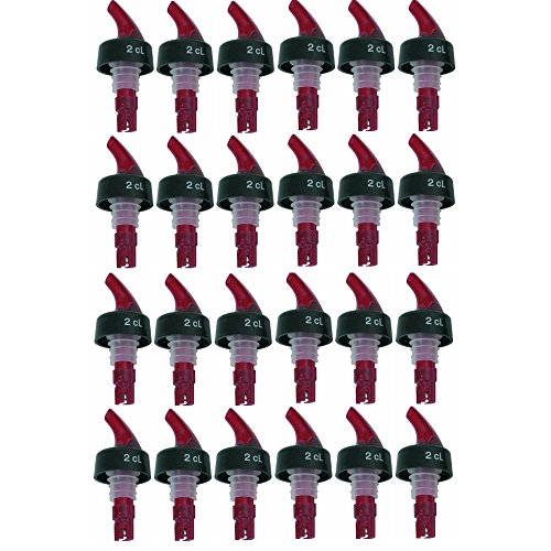 TAMLED SET Spirituosen-Dosierer 2 cl - 24 Stück Schnapsausgießer Kunststoff wiederverwendbar von TAMLED