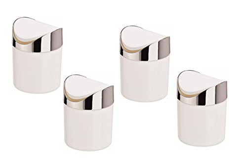 TAMLED SET Tischabfalleimer weiß mit Schwingdeckel von TAMLED