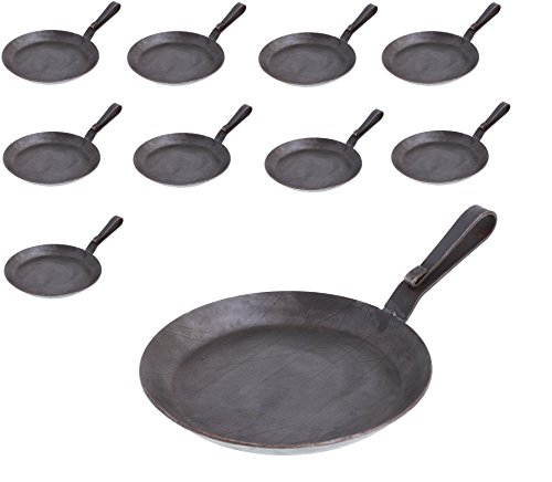 TAMLED Servierpfanne kaltgeschmiedet gebogener Griff 20 cm 10 Stk von TAMLED