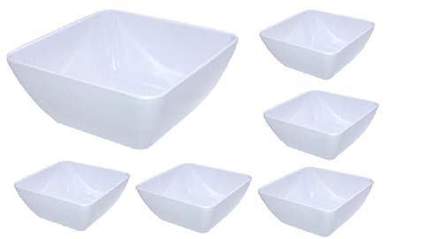 TAMLED Set Schüssel-Melamin viereckig 6 Stück von TAMLED