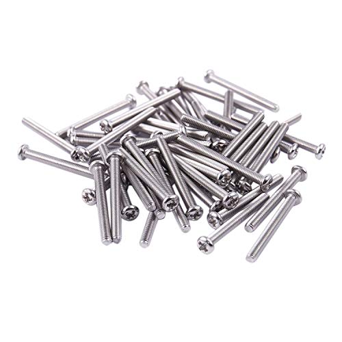 TAMOSH 50 StüCk M3 X 30 Mm Kreuzschlitzschraube Silberkopfschrauben von TAMOSH
