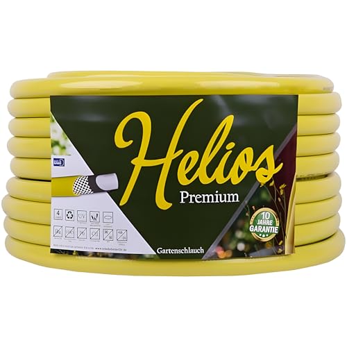 Gartenschlauch gelb 1" Helios Premium 10 Jahre Garantie 4 lagig Wasserschlauch Bewässerungsschlauch (30m) von TAMS