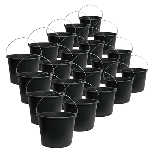 TAMS® Baueimer 5/12/20L Mörteleimer & Zementeimer aus robustem Kunststoff Stabiler Wassereimer für Garten, Baustelle & Landwirtschaft (wählbar als 5er, 10er oder 20er Packung) (20, 5 Liter) von TAMS