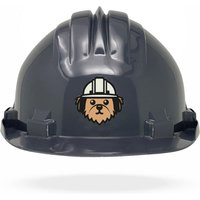 TAMS® Kinderhelm - Drehverschluss Grau Hund von TAMS