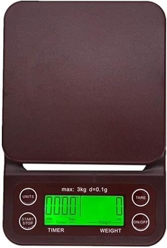 Elektronische Waage Digitale Küchenkaffeewaage, Intelligente Lebensmittelwaage, Multifunktionale Tropfwaage mit Timer, Elektronische Waage mit hoher Präzision, 3 kg, 0,1 g Elektronische Waage Digitale Küchenkaffeewaage, Intelligente Lebensmittelwaage, Multifunktionale Tropfwaage mit Timer, Elektronische Waage mit hoher Präzision, 3 kg, 0,1 g von TAMSNDL