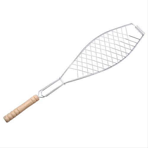 Grillkorb Edelstahl Grillfisch Clip Gegrilltes Fischnetz Grillgemüse Professionelle Haushalt Mesh Bold von TAMSNDL
