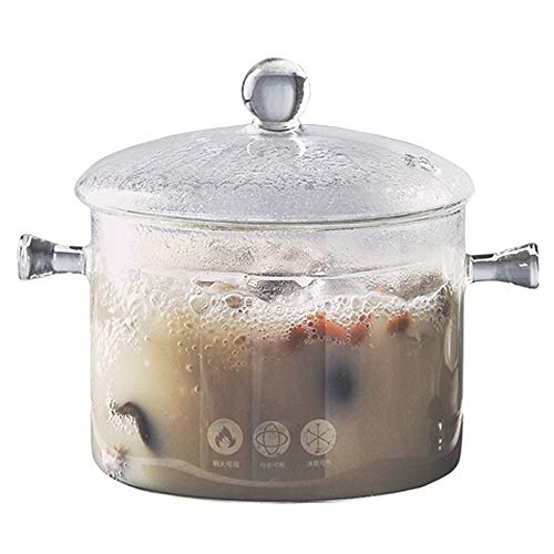 TAMUME 1.5L Glastopf zum Kochen, Doppelgriff von TAMUME