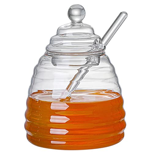TAMUME 400ml Beehive Glas Honigglas mit Schöpfkelle von TAMUME