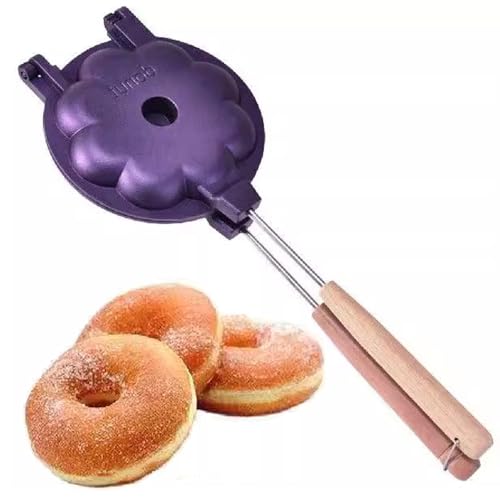 TAMUME Donut-Maker Donut-Form aus Aluminiumlegierung mit Holzgriffen zum Backen mit offener Flamme von TAMUME