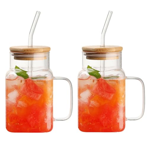 TAMUME Glasbecher mit Holzdeckel und integriertem Glasstrohhalm 2er Set TAMUME Glasbecher mit Holzdeckel und integriertem Glasstrohhalm 2er Set von TAMUME