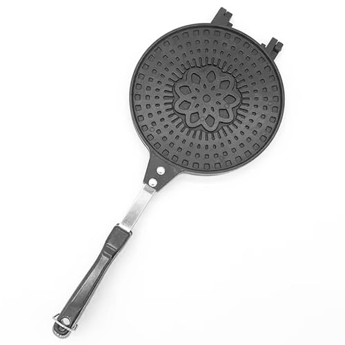 TAMUME Kegel-Waffelmaschine, Eistüte und Eierrollen-Maker mit antihaftbeschichteten Blumenmuster-Formen von TAMUME