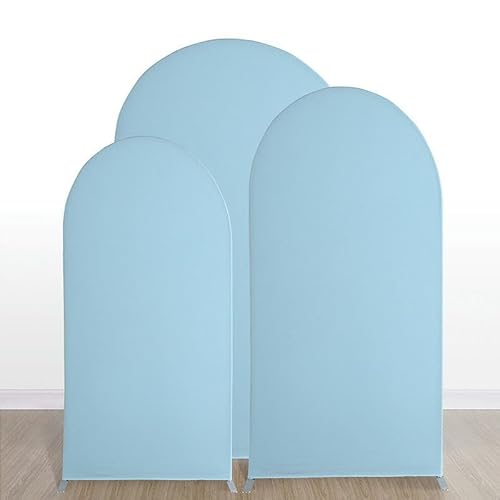TAMUNI 456Ft/667Ft 3er Set Halbrunde Hochzeitsbogenabdeckung Spandex Elastischer Bogen Hintergrundrahmen Ständerabdeckung Spandex für Hochzeitsbankettparty von TAMUNI