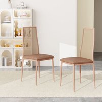 Tanant - 2er-Set Esszimmerstühle aus Stoff mit bequemer Rattan-Rückenlehne, Holzbeine – geeignet für Küche, Esszimmer und Bar – Beige Tanant - 2er-Set Esszimmerstühle aus Stoff mit bequemer Rattan-Rückenlehne, Holzbeine – geeignet für Küche, Esszimmer und Bar – Beige von TANANT