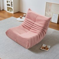 Tanant - Relaxsessel, Pouf-Sessel aus Lammwolle, Wohnzimmer Relaxsessel , Esszimmer, Gästezimmer, Lazy Sessel, Pink von TANANT