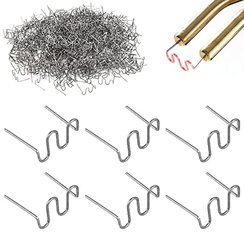 TANCUDER 500 Stück Heiß Heftklammer Wolframstahl Welder Staple Schweißen Heiße Heftklammern 0.8mm Reparatur Heftklammern Schweißstäbe Heißer Schweißklammern für Autostoßstange, Instrumententafeln von TANCUDER