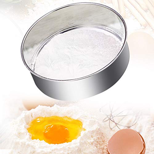 TANCUDER Mehlsieb Edelstahlsieb Feinmaschig Fein Küchensieb 304 Edelstahl Sieb Edelstahl Fein Mehl Sieben für Mehl, Reis, Getreide, Bohnen, Obst und Gemüse (Silber) von TANCUDER