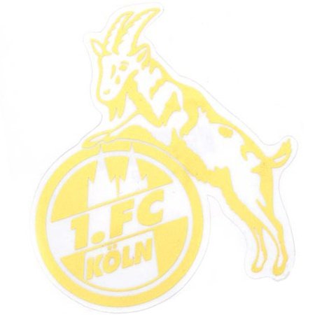 STICKER AUFKLEBER transparent (gold) 1. FC KÖLN NEU von TANGDIAABBCC