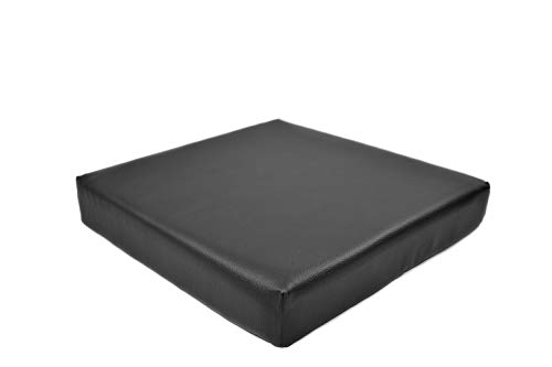 Sitzauflage für Rollstühle und Bürostühle zur Druckentlastung | Gesunde Körperhaltung, gegen Rückenschmerzen | Sitzkissen | Ergonomisches Rollstuhlkissen | 43x48, schwarz von kissen-fabrik