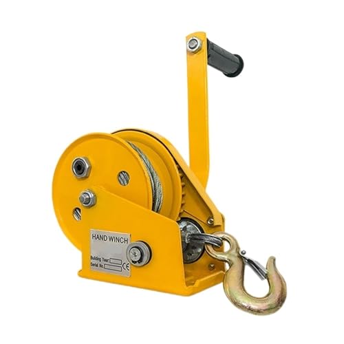 1200lbs 1800lbs 2600lbs Hochleistungs-Handseilwinde, mit 65ft (20m) Drahtseil, Hochleistungshaken, Anhängerwinde, Bootswinde(2600Lbs) von TANGJIANCHENG