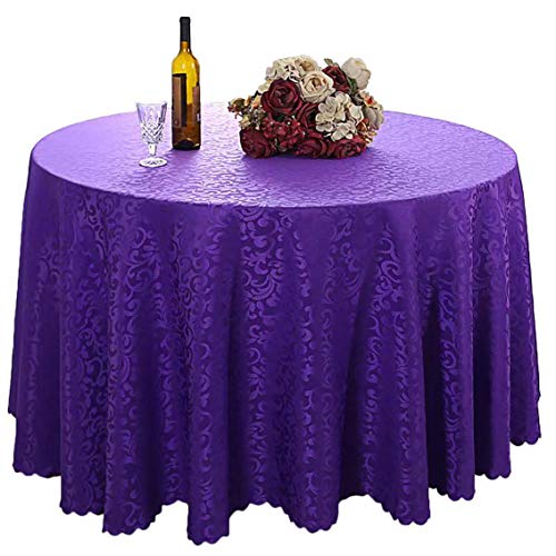 TANGMEN Pure Farbe Tischtücher Ornamente Rund Tischdecke Hoteltischdecke Konferenztischdecke LilaGH Rund:160cm TANGMEN Pure Farbe Tischtücher Ornamente Rund Tischdecke Hoteltischdecke Konferenztischdecke LilaGH Rund:160cm von TANGMEN