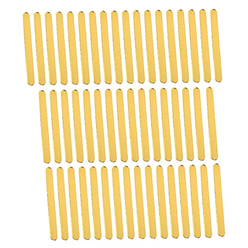 TANGPINGMAO Eissticks Lolly Bastelstöcke Acryl wiederverwendbar für Süßigkeiten Apple Home Party Kinder DIY -Projekte Golden 50 PCS Ice Cream Sticks von TANGPINGMAO