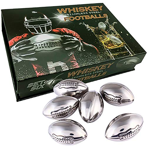 Whisky Stones Edelstahl Fußbälle, Geschenke von Tochter Frau Sohn Wiederverwendbare Chilling Rocks Eiswürfel Bierkühler Cool Geburtstagsgeschenk für Ihn Mann Vatertag Papa Ehemann Sportfan Whisky Stones Edelstahl Fußbälle, Geschenke von Tochter Frau Sohn Wiederverwendbare Chilling Rocks Eiswürfel Bierkühler Cool Geburtstagsgeschenk für Ihn Mann Vatertag Papa Ehemann Sportfan von TANGRA