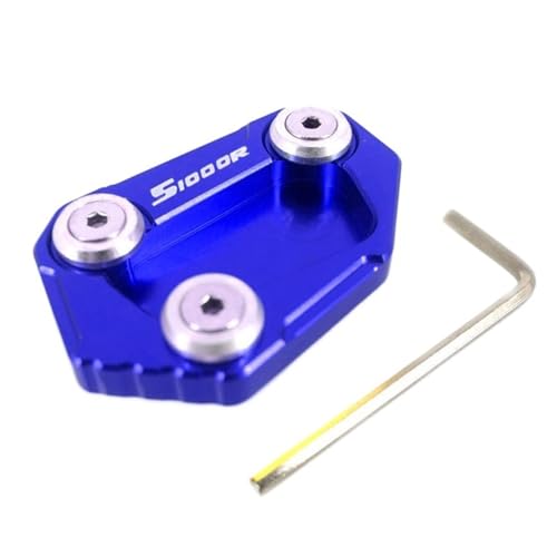 Motorrad SeitenstäNder UnterstüTzung Fit -Verwendung for BMW S1000R S1000 R S 1000R 2014 2015 2016 Motorrad CNC Kickstand Foot Side Extension Pad unterstützt Platte Vergrößerung Ständer(Blue) von TANGSIYANG