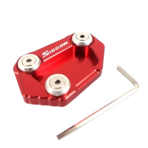 Motorrad SeitenstäNder UnterstüTzung Fit -Verwendung for BMW S1000R S1000 R S 1000R 2014 2015 2016 Motorrad CNC Kickstand Foot Side Extension Pad unterstützt Platte Vergrößerung Ständer(Red) von TANGSIYANG