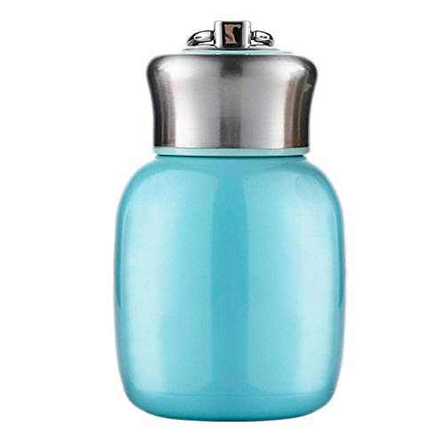 TANGT Thermoskanne, 200 ml, Mini-Vakuumflaschen, vakuumisolierte Wasserflasche, auslaufsicher, für heiße und kalte Wasserflasche, für Mädchen, Jungen, Erwachsene (Blaugrün) von TANGT