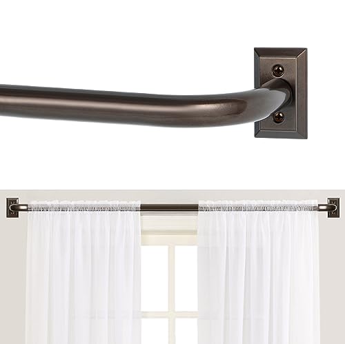 TANGWIN Gardinenstangen zum Umwickeln, bronzefarbene Gardinenstangen für Fenster, 182,9 bis 381 cm, 2,5 cm lange, verstellbare Gardinenstange, Verdunkelung, einzelne Gardinenstangen, Raumverdunkelung, von TANGWIN