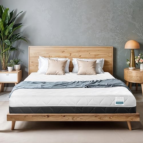 TANHK Materasso Matrimoniale 150 x 190 Wave Memory 100% Made in Italy | Supporto Ortopedico a Doppio Strato | Elevata Traspirabilita, AirFoam | Sfoderabile von TANHK
