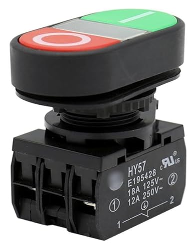 Leistungsregler Schalter Industrielle Elektrische Drucktastenschalter mit Ausschaltfunktion 250V/12A 125V/18A HY57 von TANIDA