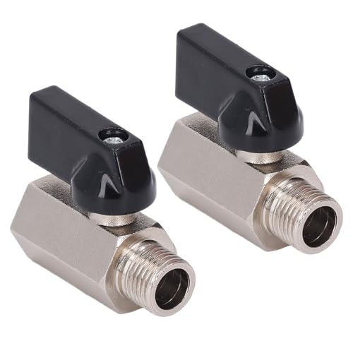 2 Pcs Brass Mini Ball Valve 1/4" NPT Female, Brass Mini Ball Valve, Small DN8 G1/4 Male Female Thread Electroplated Sandblasting for Plumbing and Industrial Use 2 Pcs Brass Mini Ball Valve 1/4" NPT Female, Brass Mini Ball Valve, Small DN8 G1/4 Male Female Thread Electroplated Sandblasting for Plumbing and Industrial Use von TANIQIACA