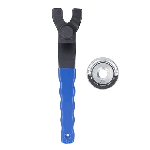 TANIQIACA Grinder Wrench, Universal Adjustable Grinder Spanner Wrench, Angle Grinder Nut Wrench Set M14 - Locking Nut and Adjustable Spanner Kit for Cutting Grinding Disc TANIQIACA Grinder Wrench, Universal Adjustable Grinder Spanner Wrench, Angle Grinder Nut Wrench Set M14 - Locking Nut and Adjustable Spanner Kit for Cutting Grinding Disc von TANIQIACA