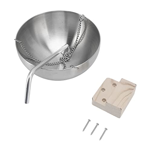 TANIQIACA Sauna Aromatherapy Oil Cup, Stainless Steel Hanging Bowl with Swing Arm and Wooden Block, Essential Oil Diffuser for Traditional or Infrared Sauna Room, Easy to Install and Use (L 3oz) von TANIQIACA