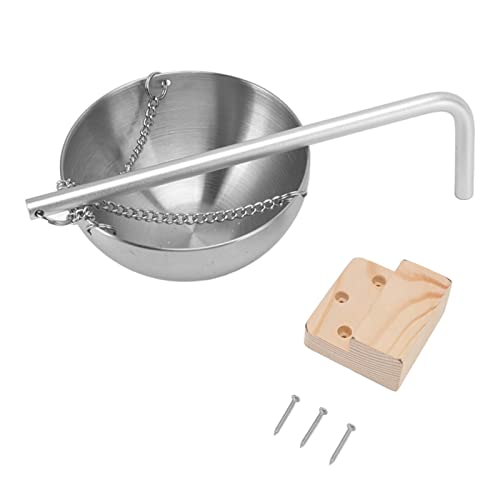 TANIQIACA Sauna Aromatherapy Oil Cup, Stainless Steel Hanging Bowl with Swing Arm and Wooden Block, Essential Oil Diffuser for Traditional or Infrared Sauna Room, Easy to Install and Use (S 2oz) von TANIQIACA