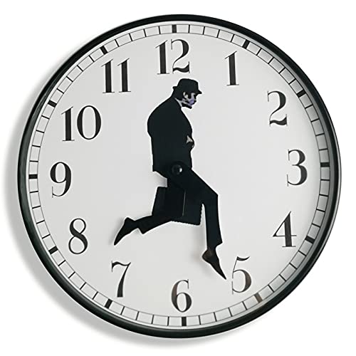 TANKRIN Ministry of Silly Walks Uhr, Silly Walk Wanduhr, eine interessante Wanduhr für Schlafzimmer, Küche, Wohnzimmer, Neuheit Wohnkultur-Geschenke (schwarz) von TANKRIN