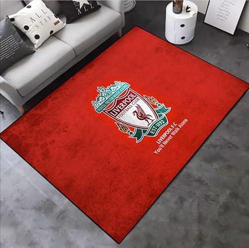 TANOHA Wohnzimmer Teppich 3D Liverpool Gedruckt Bodenmatte Badezimmer Fußmatte Bereich Teppich Teenage Schlafzimmer Dekorative Spielzimmer Matte,100 * 160cm von TANOHA