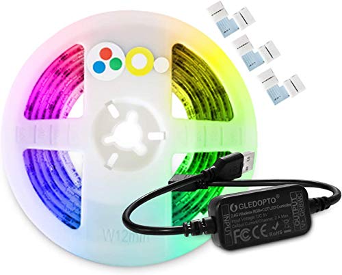 GLEDOPTO 5V Zigbee Strip Light with Mini USB Controller Kit 2M LED Strip TV Backlight Color Changing and Dual White ZigBee Light Link App Compatible with ZLL Hub Bridges von GLEDOPTO