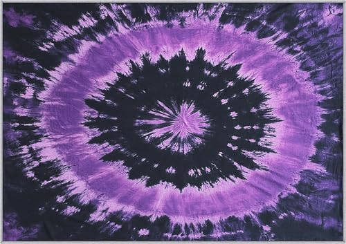 TANTANICAL Batik Teppich Wohnzimmer, 160x200, Abstrakt Lila Motiv Design Schlafzimmer Zimmer Deko Teppich, Waschbar, rutschfest, Kurzflor, Weich (G180) von TANTANICAL