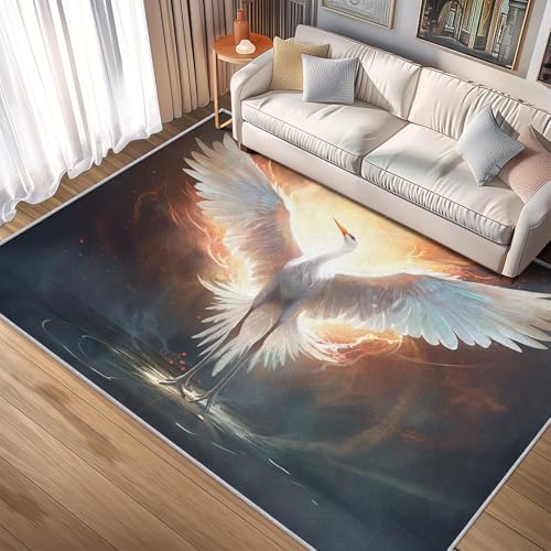 TANTANICAL Tier Teppich Eingangsbereich Innen, Fußmatte Klein 60x90, Fantasy Motiv Design Teppich Eingang Schlafzimmer, Waschbar, rutschfest, Kurzflor, Weich (UV200) von TANTANICAL